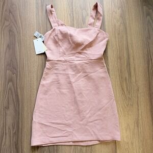 Aritzia Wilfred New Ecoulement Pink Tie-Back Dress Size 4